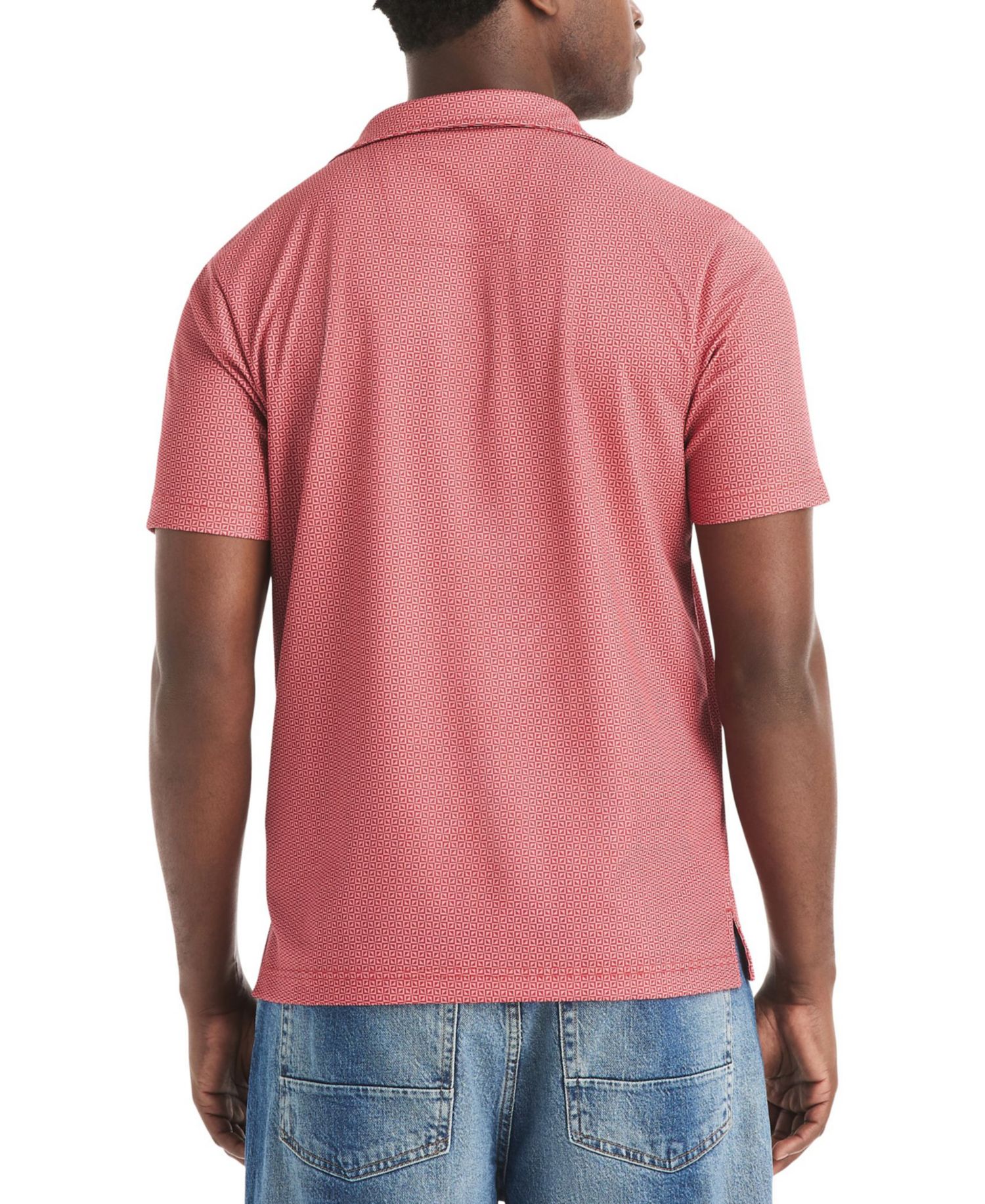 Men's Short-Sleeve Diamond Geo Camp-Collar Shirt