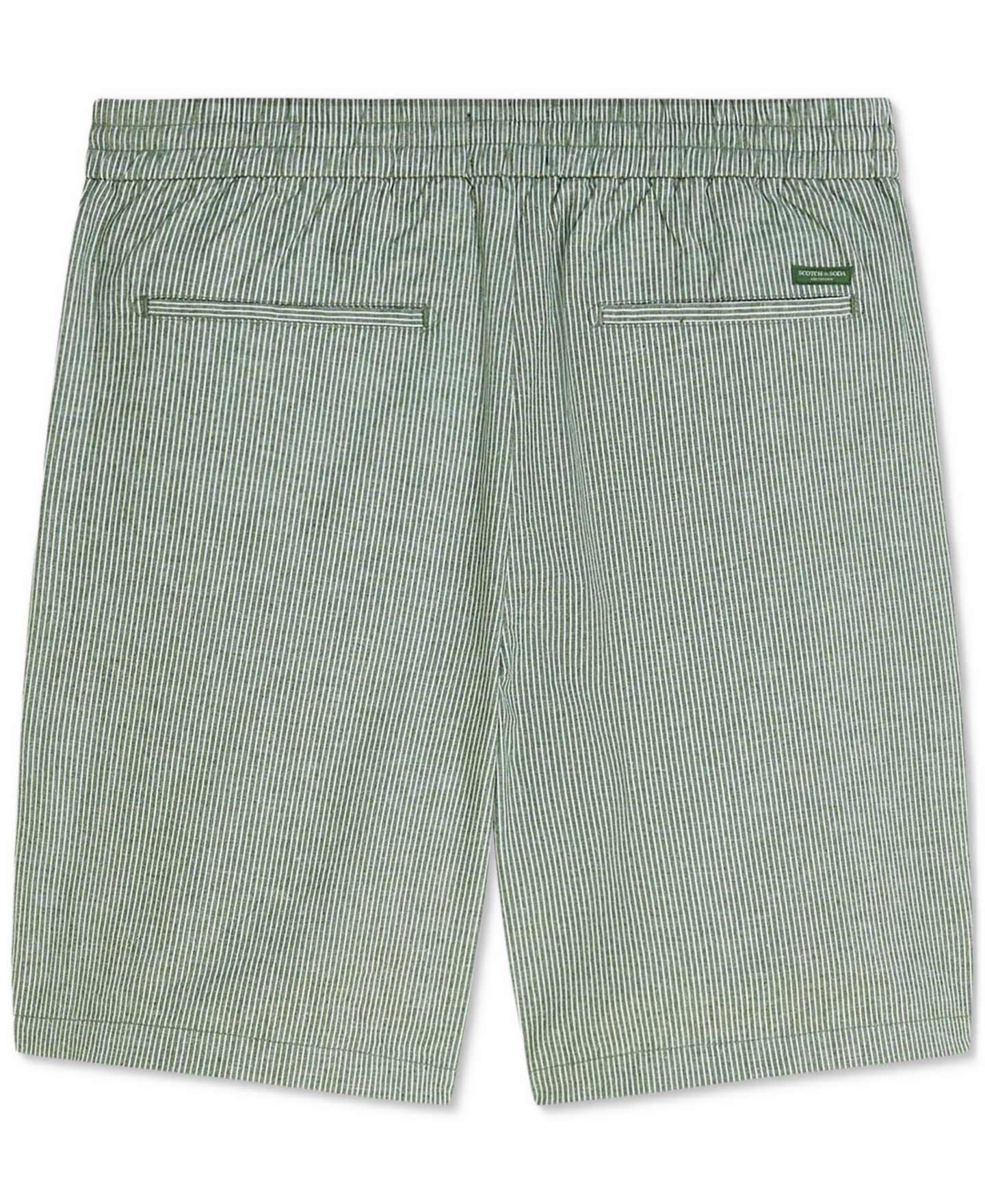 Мужские шорты SCOTCH & SODA Linen-Blend Bermuda, цвет: Зелёный — фото 5