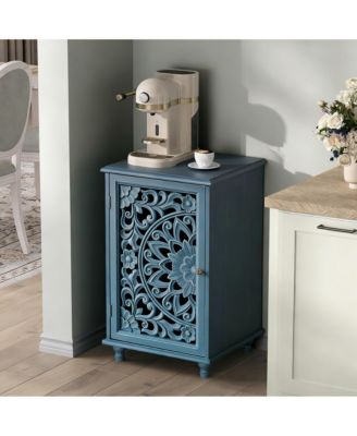 28" Tall Farmhouse Style Side Table with Storage