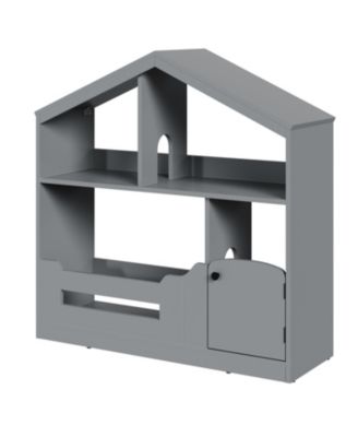 2-Tier Kids Bookshelf and Toy Storage with Toy Storage & Motion Sensor Light