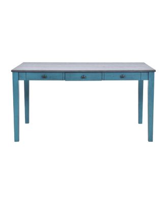  Mid-Century 6-Piece Wood Dining Set with Drawer, Chairs & Bench