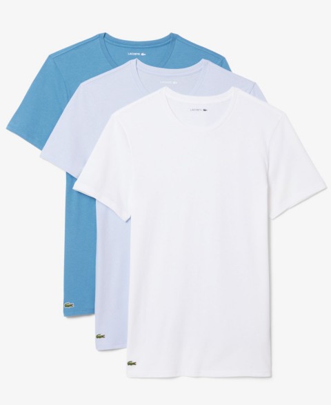 Мужские Lacoste Men's Slim-Fit Crewneck T-Shirt, 3-Pack Gift Set