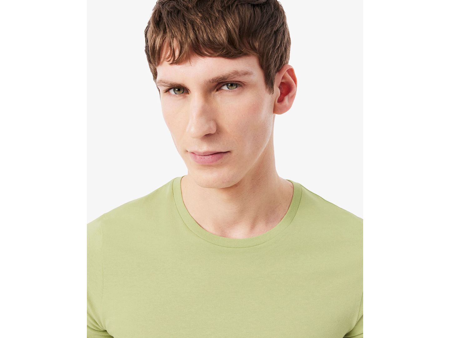 Мужские футболки Lacoste Slim-Fit Crewneck T-Shirt, 3-Pack Gift Set, цвет: Берёзовый / Зелёный чёрный — фото 6