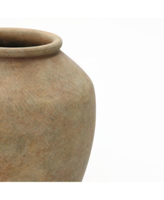 Terracotta 12.4" Vase with Earthy Tones, Accent for Farmhouse or Boho Interiors