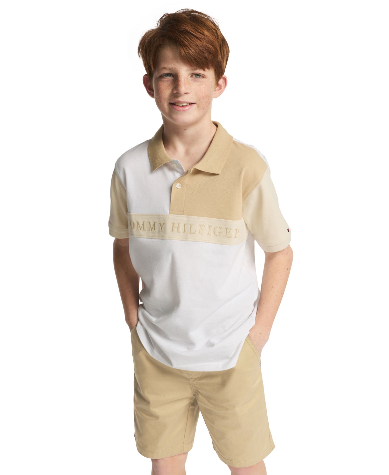 Boys' 8-20 Chest Stripe Polo Shirt
