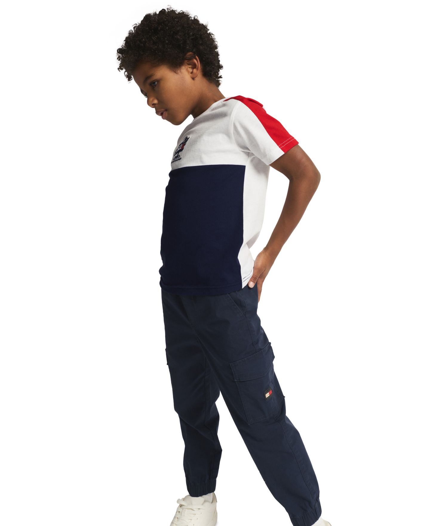 Брюки Tommy Hilfiger Cargo Jogger Pants для мальчиков, цвет: Тёмно-синий — фото 2
