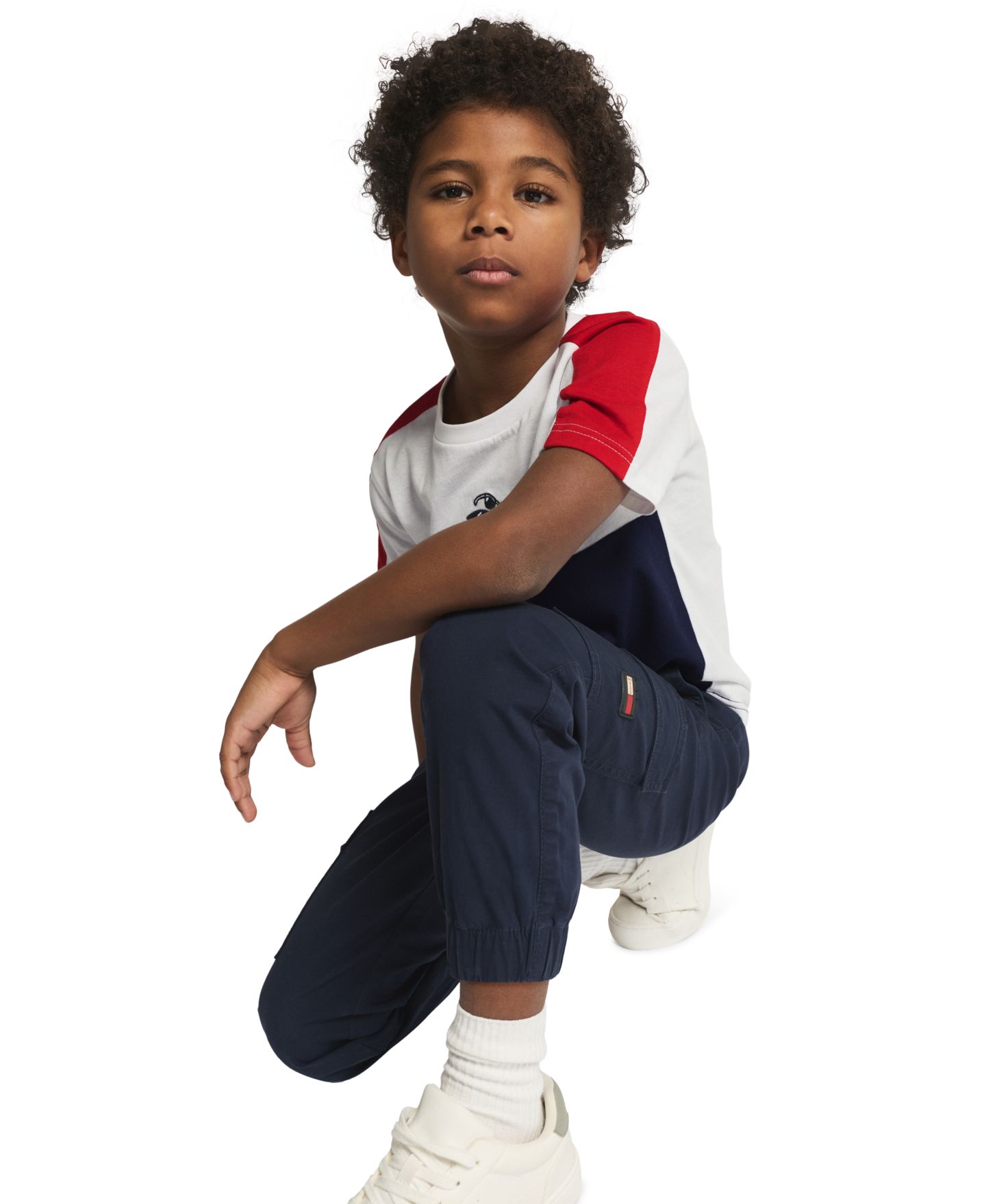 Брюки Tommy Hilfiger Cargo Jogger Pants для мальчиков, цвет: Тёмно-синий — фото 3
