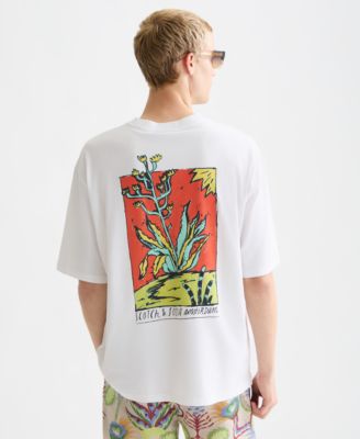 Men's Front and Back Artwork Loose-Fit T-Shirt