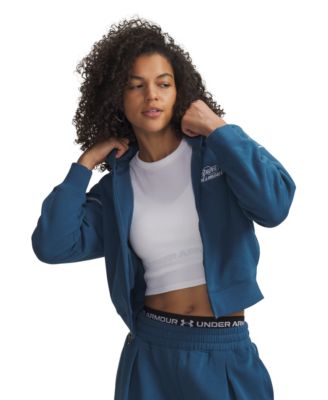 Women's Rival Script Crop Full-Zip Sweatshirt