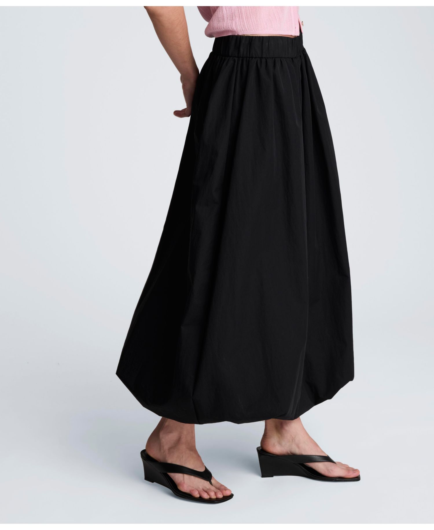 Women's Bubble Pull-On Midi Skirt