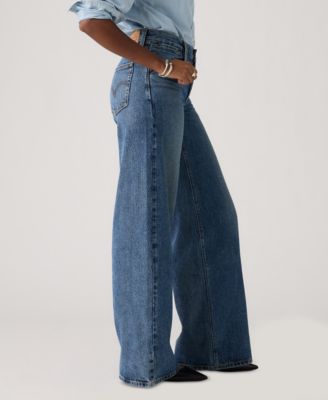 Plus Size Mid-Rise Wide-Leg Baggy Jeans