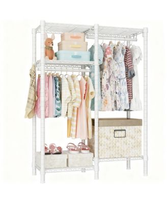 4-Tier Portable Metal Garment Rack for Small Spaces