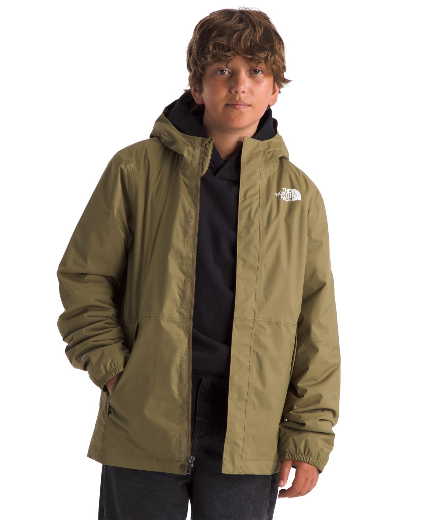 Детская утеплённая куртка-дождевик The North Face Antora с капюшоном, 6-20, цвет: Кедровый — фото 1