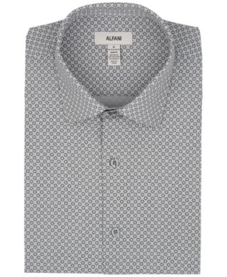 Men's Geometric Print Slim-Fit Dress Shirt