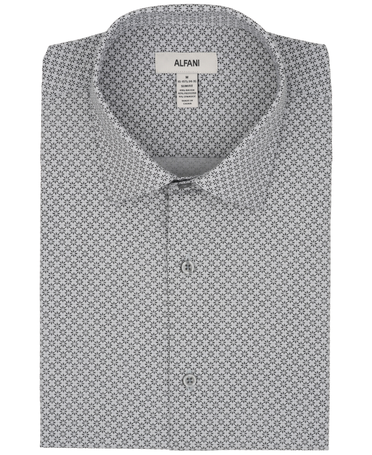 Alfani Men's Geometric Print Slim-Fit Dress Shirt, Macy's Exclusive