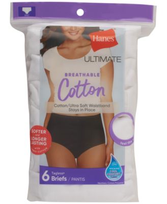 Women's 6-Pk. Ultimate Breathable Brief Underwear 40H6CC