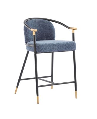  26" H Upholstered Counter Stool with Metal Frame (Set of 2)