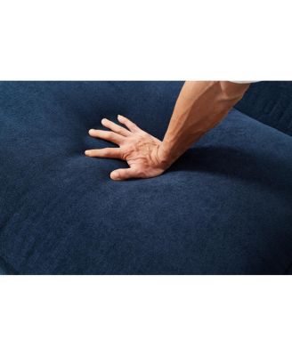 4-Seat Corduroy Sectional Sofa Sleeper Couch with 2 Ottomans