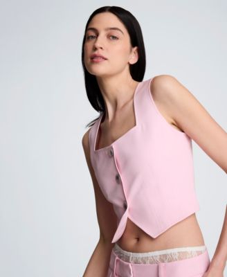 Women's Square Neck Crop Vest Top