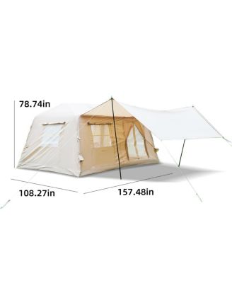  Inflatable Camping Tent with Stove Jack & AC Port