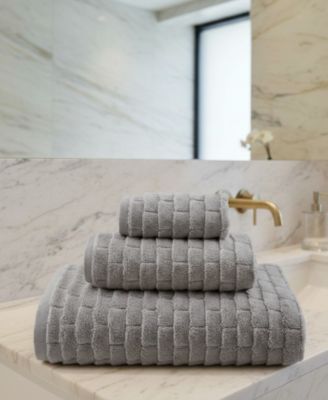 Subway Tile Textured Cotton 3-Pc. Bath Towel Set