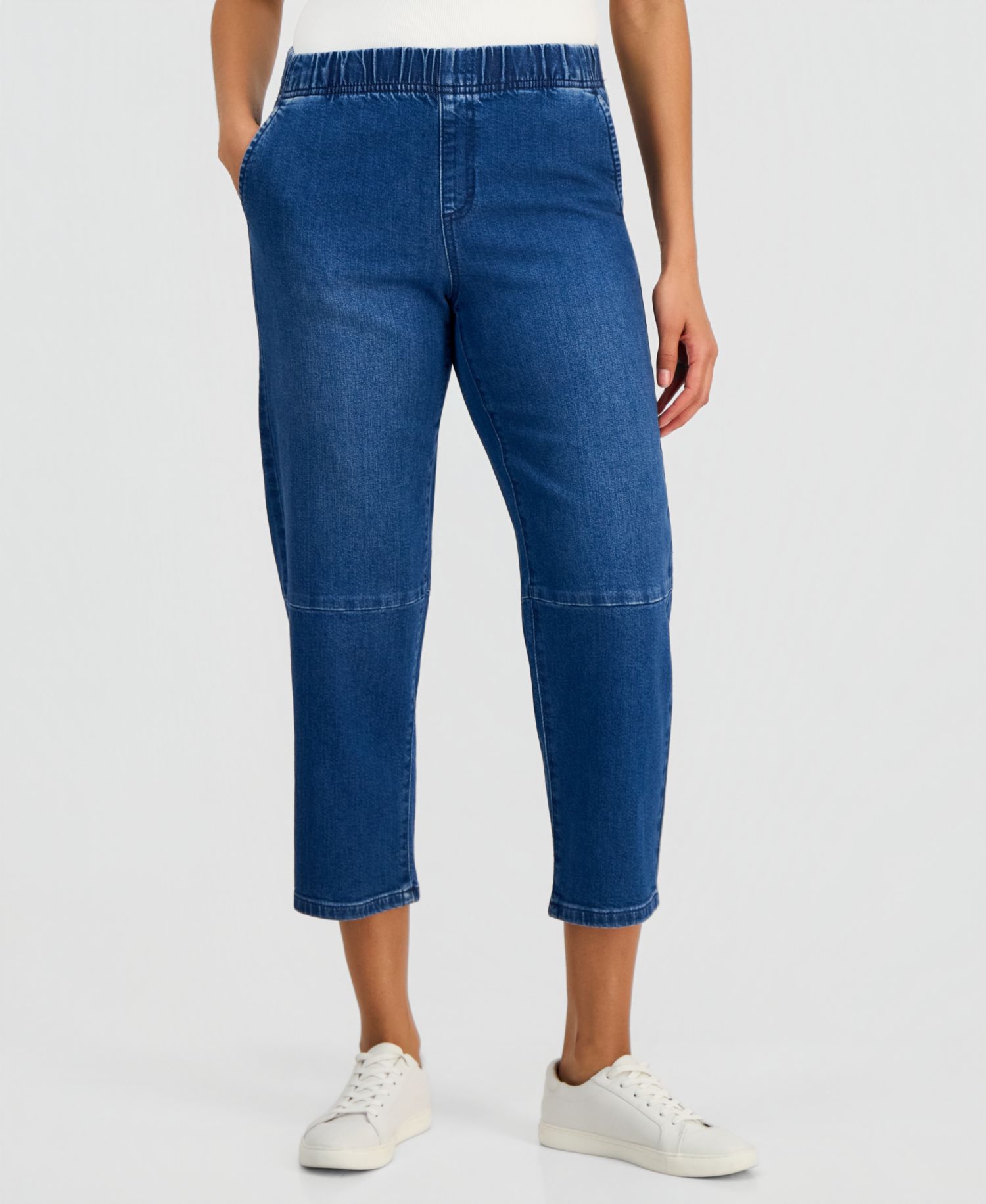 Women's High-Rise Pull-On Barrel Jeans