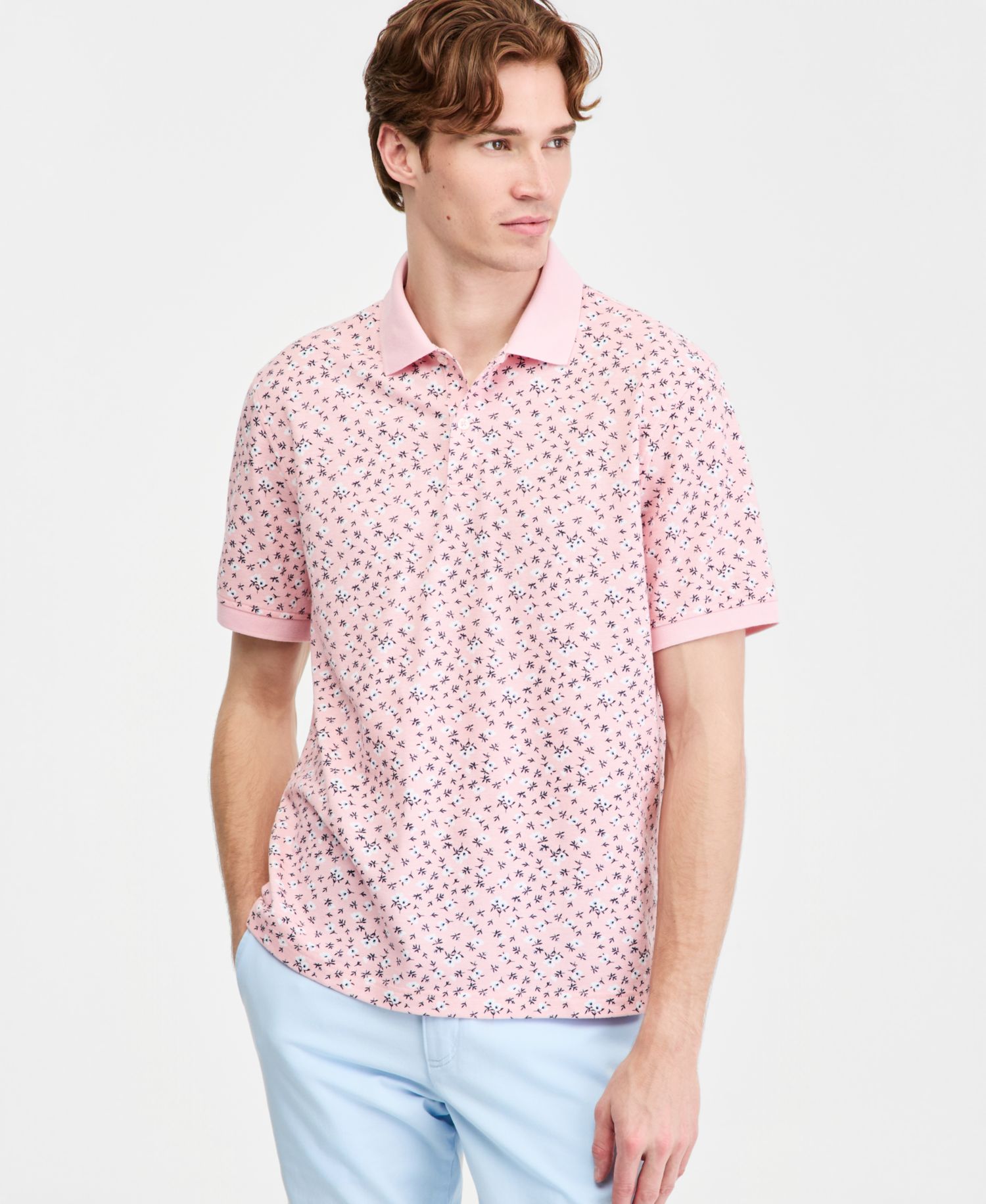 Men's Printed Pique Polo Shirt