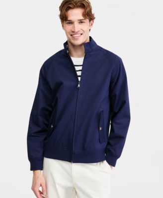 Men's Cotton-Blend Harrington Mock-Neck Jacket