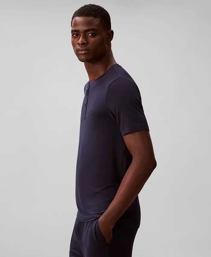 Men's UltraSoft Stretch Sleep Henley - thumbnail 4