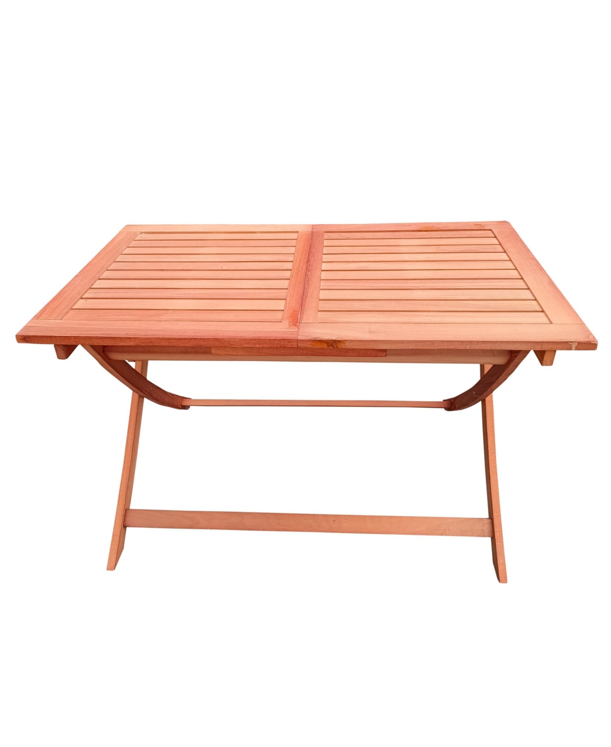 Flynama 5 Piece Foldable Teak Patio Dining Set 4 Folding Chairs and 1 Dining Table Indoor Outdoor Universal Lightweight