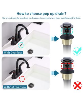 Bathroom Sink Drain - Pop-Up Drain Stopper, Anti-Clogging Design with Strainer Basket for Vanity, Lavatory, and Basin (Oil Rubbed Bronze)