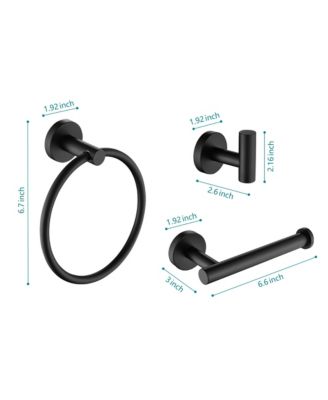 3 Pc Stainless Steel Bathroom Hardware Set
