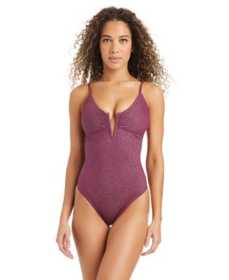 Women's Rib & Shine Over-The-Shoulder Monokini