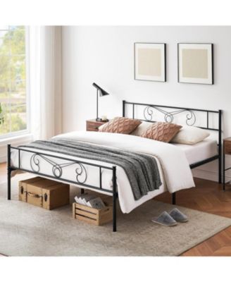 Bed Frames for Kids, Metal Bed Frame with Headboard & Footboard, Metal Platform Bed Frame, Heavy Duty Bed Slats Support, No Box Spring