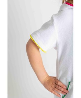 Toddler Girls Terry Coverup With Pom Poms
