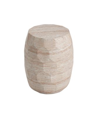 Outdoor/Indoor Lightweight Concrete Side Table,Travertine Finish