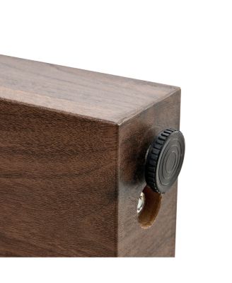 4-piece bar chair set with walnut wood grain bar table & storage