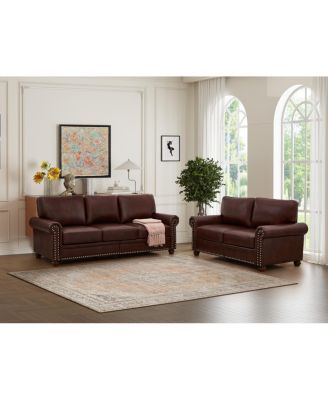 Living Room Sofa with Storage Sofa 2+3 Sectional Burgundy Faux Leather