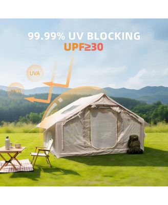 4 Season Inflatable Camping Tent, Waterproof, Windproof, Skylight, Mesh