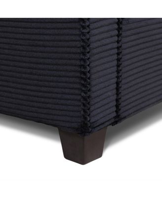 57" Modern Corduroy 2-Seater Sofa with Removable Cushions & Padded Armrests