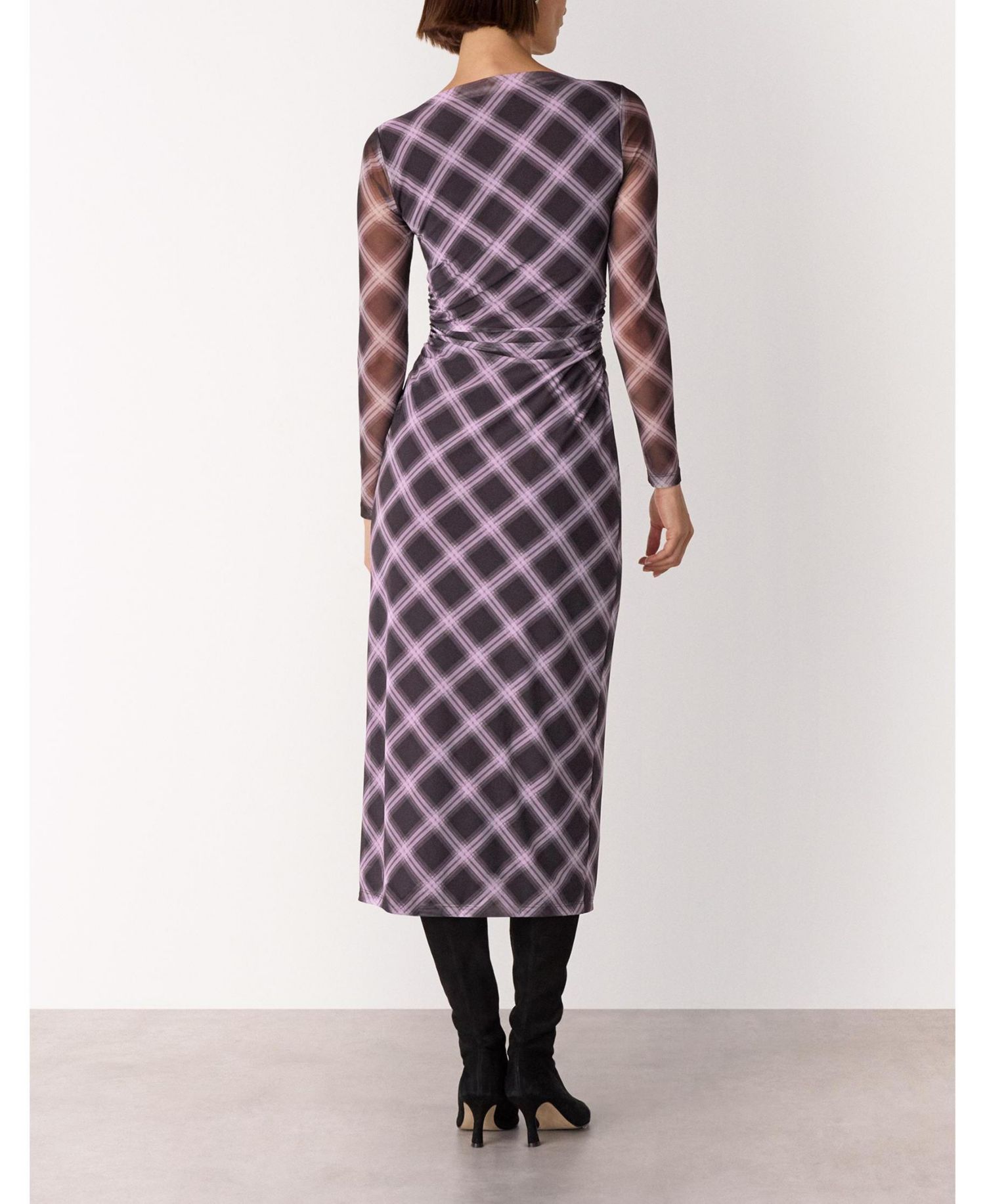 Women's Check Mesh Dress