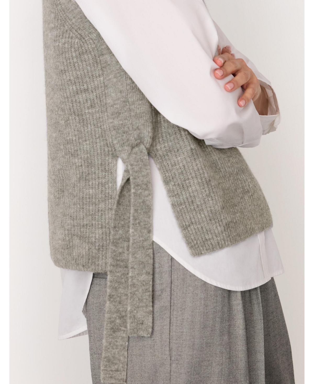 Whistles Women's Wool Mix Side Tie Detail Tank