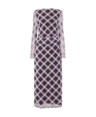 Women's Check Mesh Dress