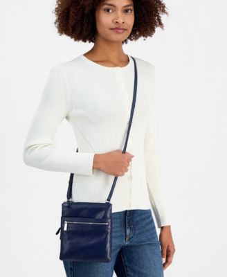Triple-Zip Pebble Leather Dasher Crossbody