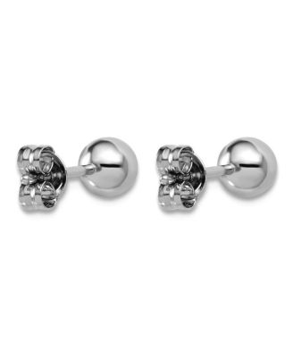 Solid 950 Platinum Classic Ball Stud Earrings Wide Ball Earring