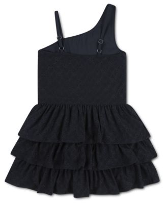 Girls' YPB Eyelet One-Shoulder Mini Dress