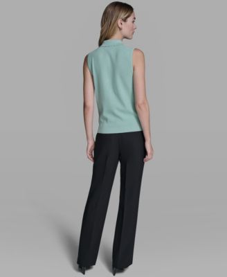 Women's Collared Sleeveless Sweater