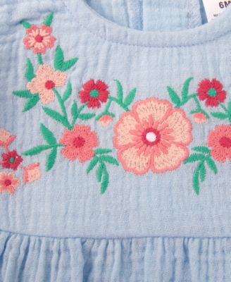 Baby Girls' Floral Flutter-Sleeve Romper & Headband, 2-Piece Set