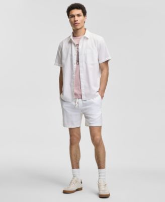 Men's Devin Short-Sleeve Shirt, Mermaid Graphic Cotton T-Shirt & 6" Pull-On Shorts