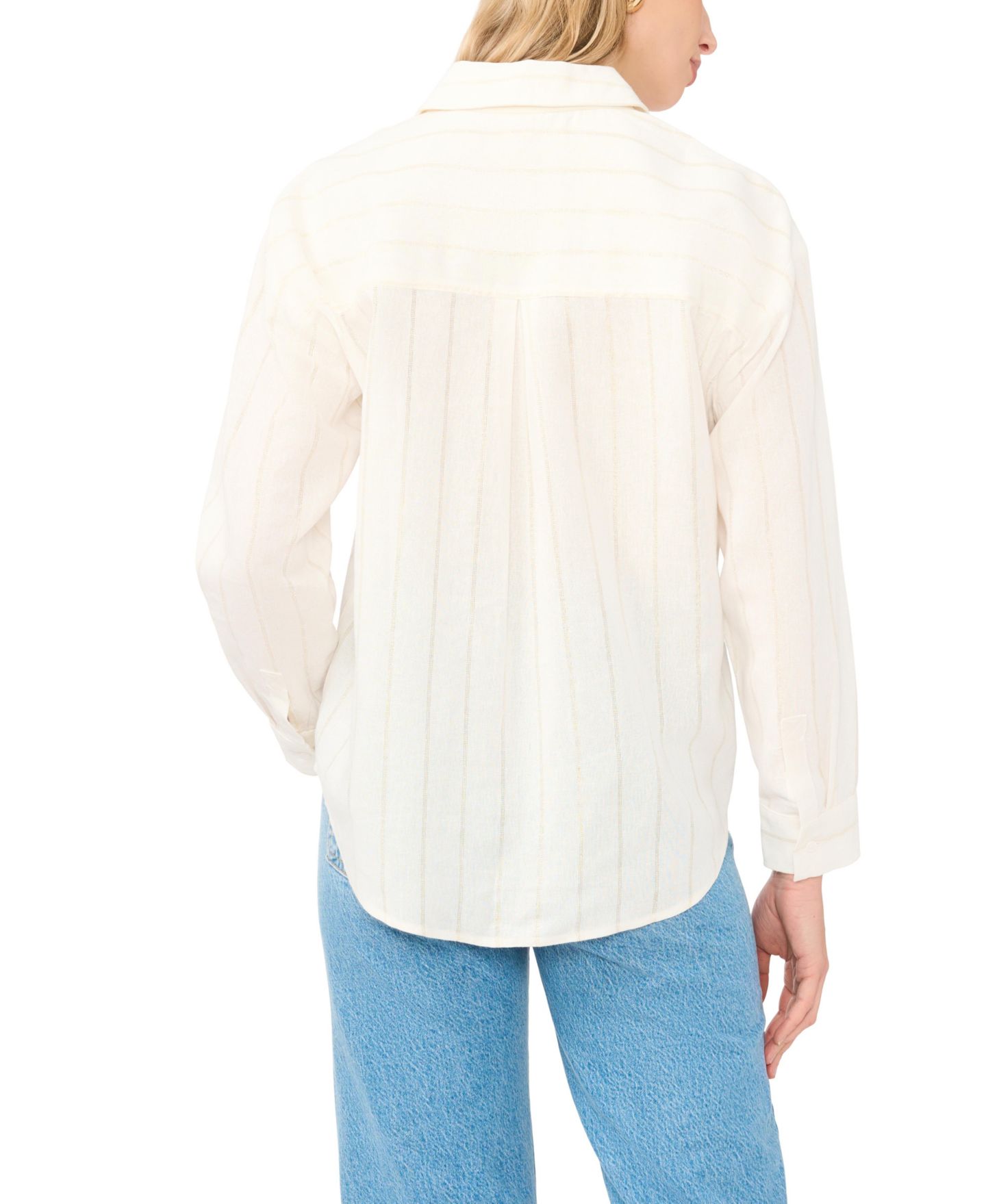 Женская рубашка Vince Camuto Long-Sleeve, цвет: Слоновая кость — фото 3